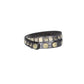Armband doppelt Blau|Gold aus Leder