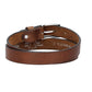 Ledergürtel 30mm in Cognac mit Schließe in Silber