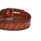 Jeansgürtel 40mm in Cognac mit Rautenprägung und Dornschließe