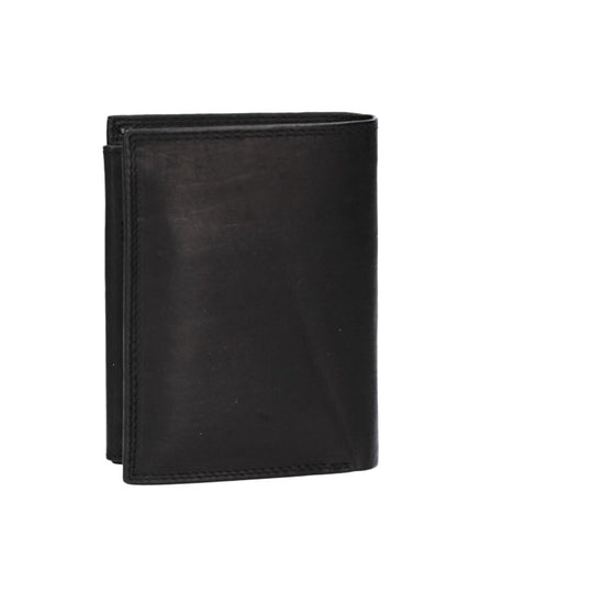 Geldbörse Hochformat mit Riegel in Schwarz aus Leder - leder-accessoires.com