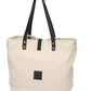 Shopper in Beige|Blau aus Canvas