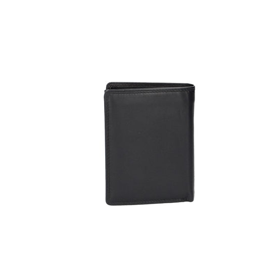 Geldbörse Hochformat in Schwarz aus Leder - leder-accessoires.com