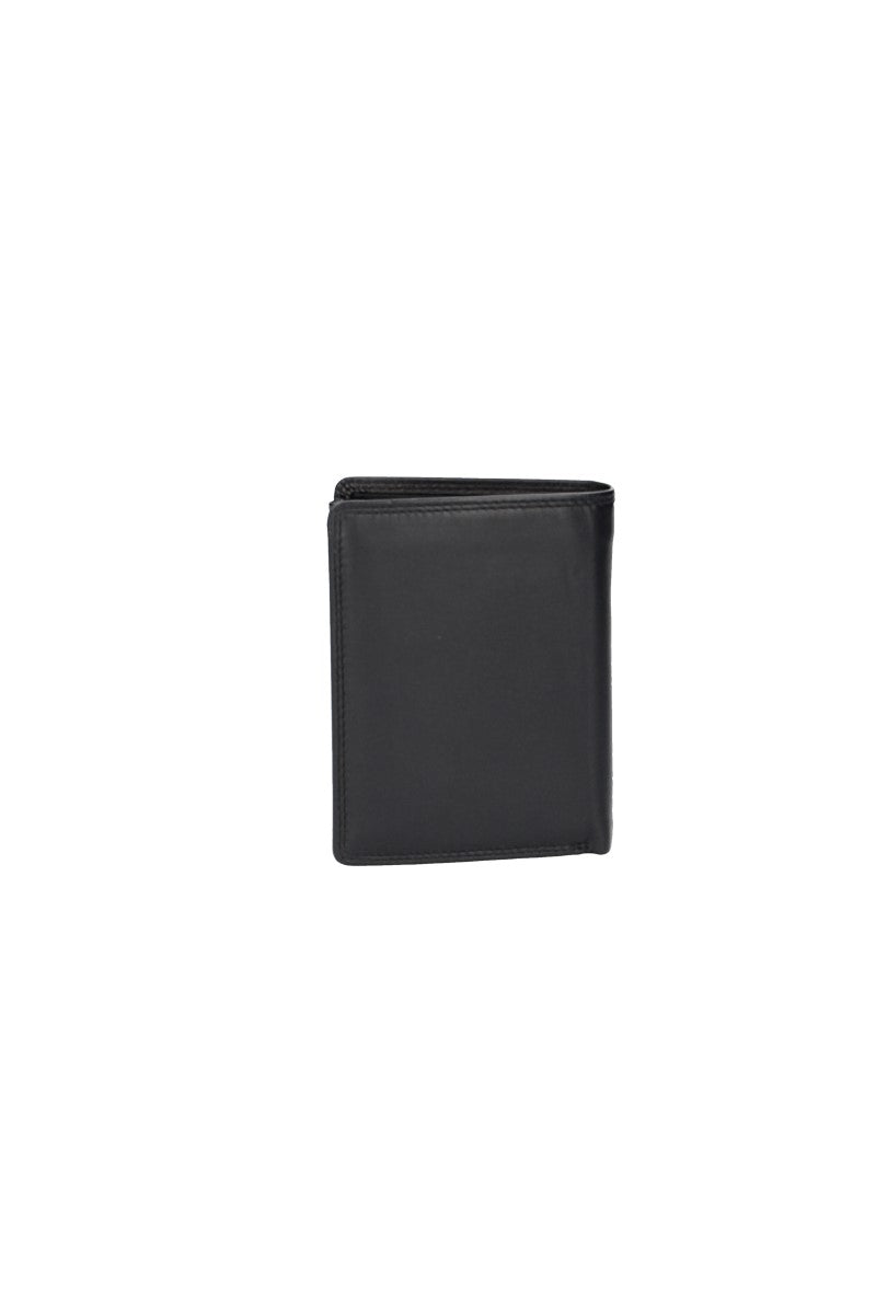 Geldbörse Hochformat in Schwarz aus Leder - leder-accessoires.com
