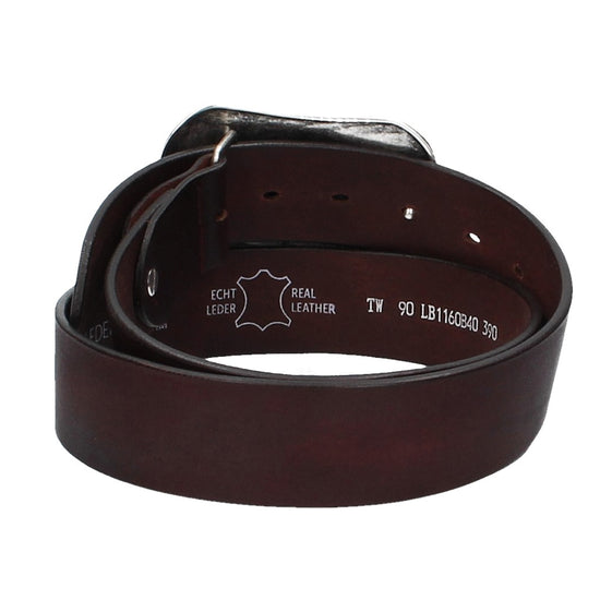 Ledergürtel Rot 40mm mit Blumenschließe|Koppelschließe - leder-accessoires.com