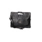 Kurzgrifftasche|Businesstasche in Schwarz aus Leder mit Druckknopf