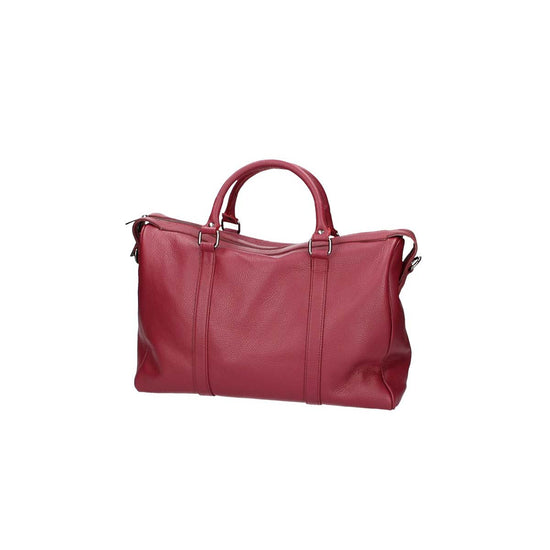 Weekender in Bordeaux mit Reißverschluss aus Leder - leder-accessoires.com