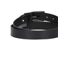 Herren-|Anzugsgürtel 30mm in Schwarz mit Dornschließe in Silber
