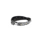 Armband zweifach Silber mit Sternennieten aus Leder