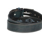 Ledergürtel Blau|Marine 40mm abgenäht mit Dornschließe in Silber