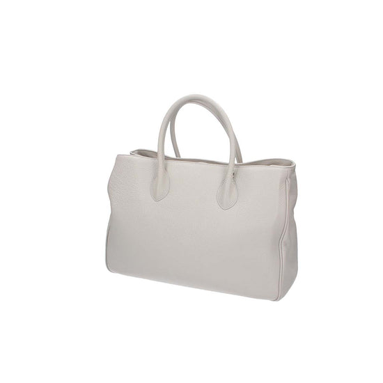 Kurzgrifftasche in Perla|Beige aus Leder - leder-accessoires.com