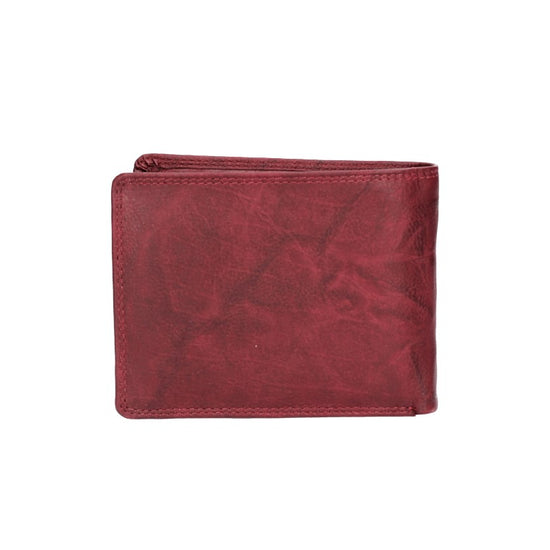 Geldbörse Querformat mit Riegel in Beere|Bordeaux aus Leder - leder-accessoires.com