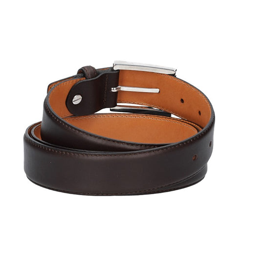 Anzugsgürtel Überlänge Braun 35mm mit glänzender Schließe - leder-accessoires.com