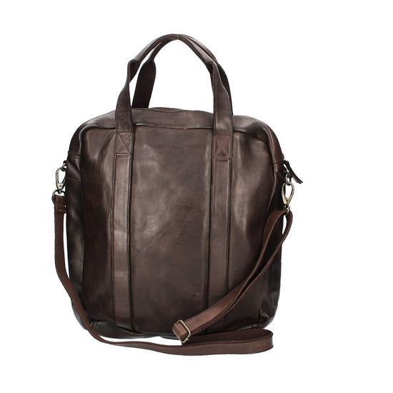 Ledertasche in Braun mit Reißverschluss und zwei Vortaschen - leder-accessoires.com