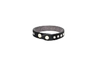Armband Schwarz|Fell mit Sternen aus Leder - leder-accessoires.com