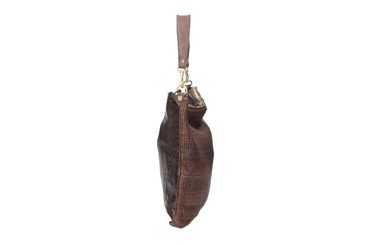 Shopper Flecht in Braun aus Leder