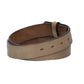 Lederriemen | Gürtelrohling Glanz 35mm in Natur| Beige mit Schlaufe und Kapplochteil