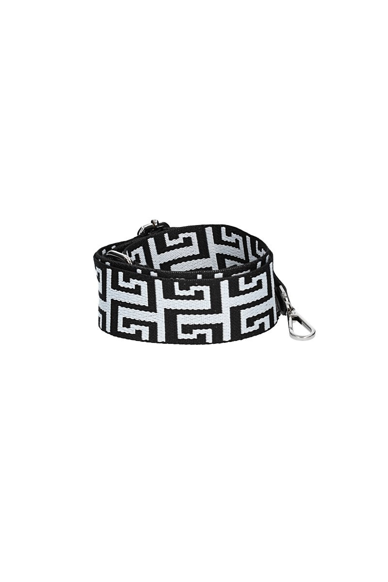 Taschenriemen | Wechselriemen mit Karabiner in Schwarz|Silber