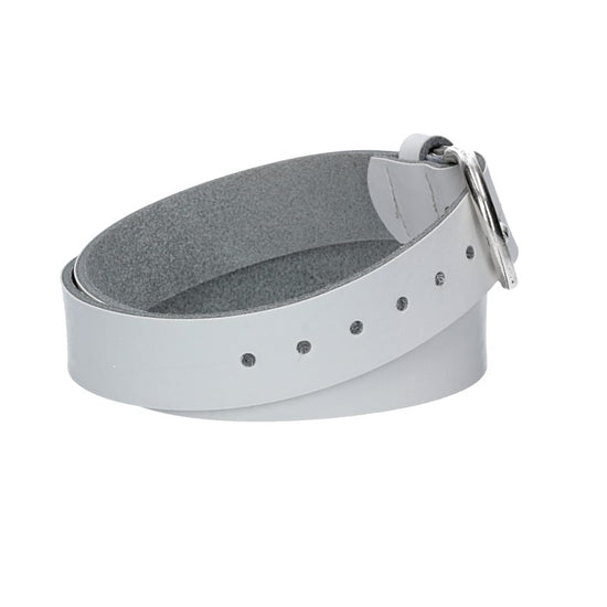 Ledergürtel Kids 25mm in Weiss mit Schließe in Silber - leder-accessoires.com
