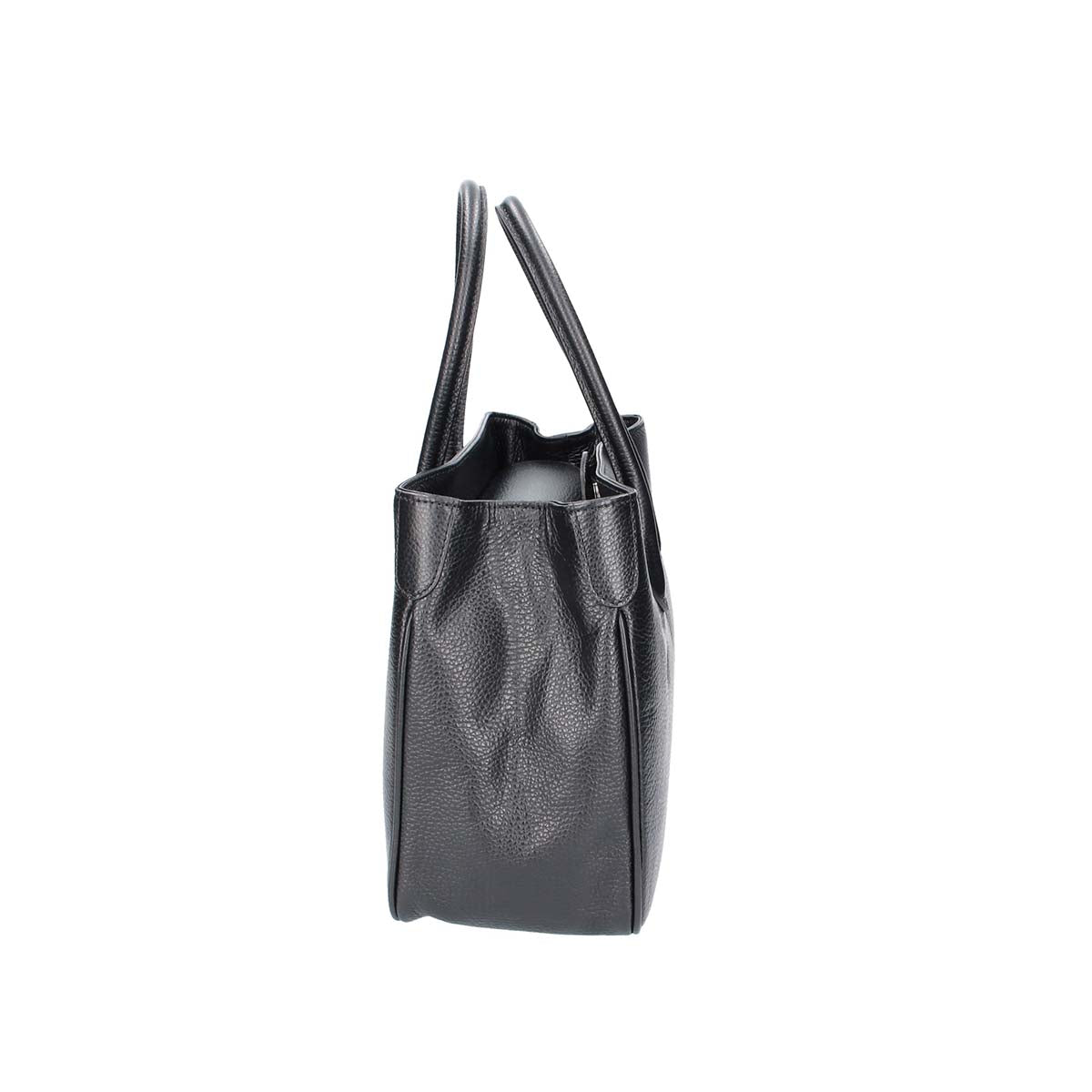 Kurzgrifftasche 34x23x13cm in Schwarz aus Leder