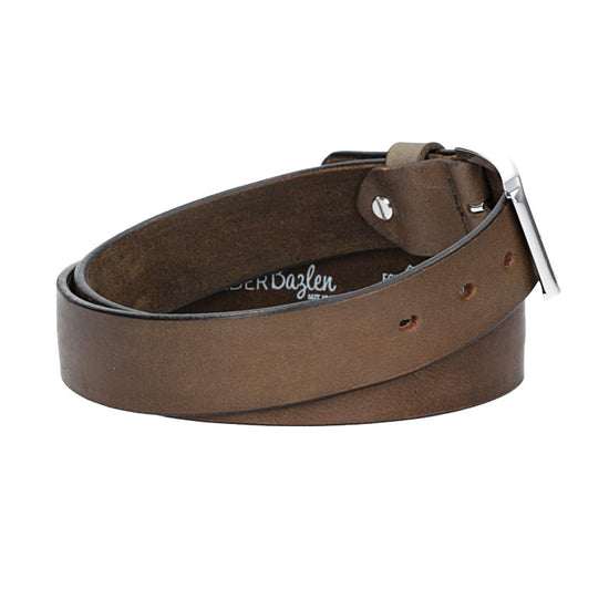 Ledergürtel Grau 35mm mit Dornschließe in Silber - leder-accessoires.com