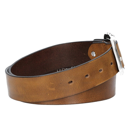 Ledergürtel in Ocker | Senfgelb 40mm mit Schmuck-Vollschließe - leder-accessoires.com