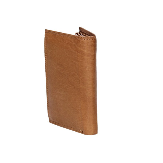 Geldbörse Hochformat mit Riegel in Cognac aus Leder - leder-accessoires.com