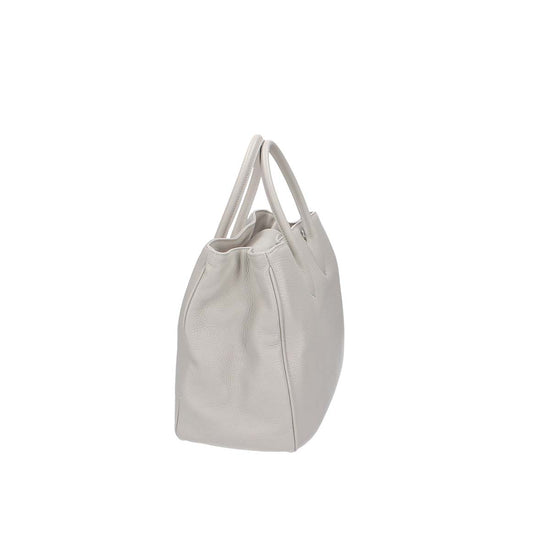 Kurzgrifftasche in Perla|Beige aus Leder - leder-accessoires.com