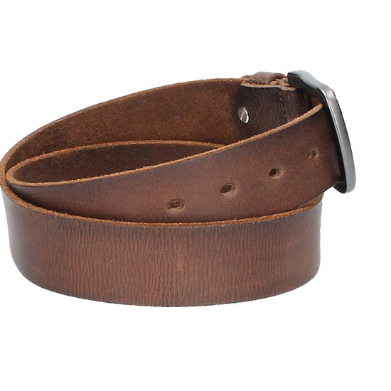 Ledergürtel Braun 40mm mit Dornschließe in Schwarz - leder-accessoires.com