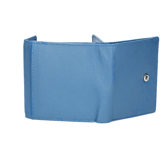 Geldbörse in Eisblau aus Leder - leder-accessoires.com