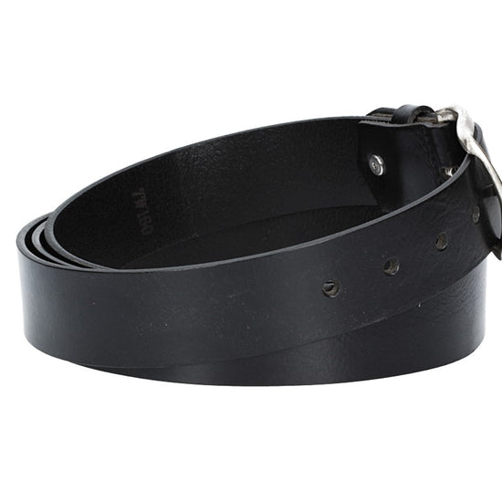 Ledergürtel Überlänge Schwarz 40mm mit glänzender Schließe - leder-accessoires.com