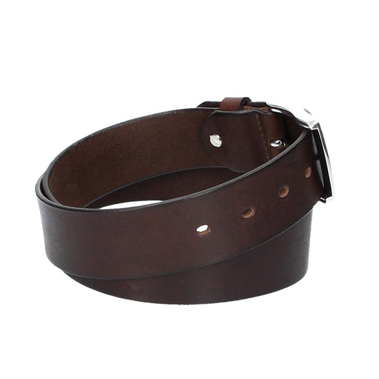 Ledergürtel Braun 40mm mit Dornschließe in Silber - leder-accessoires.com