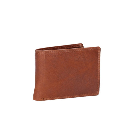 Geldbörse Querformat klein in Cognac aus Leder - leder-accessoires.com