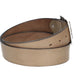 Ledergürtel Sand|Beige 40mm mit Vollschließe in Silber
