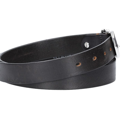 Ledergürtel 30mm in Schwarz mit Schmuckschließe - leder-accessoires.com