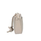 Umhängetasche mit Reißverschluss in Beige aus Leder