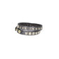 Armband doppelt Blau|Gold aus Leder