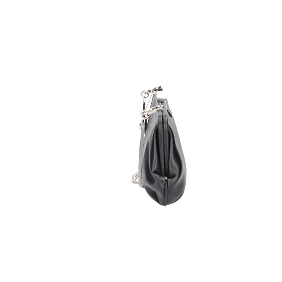 Clutch mit Clipverschluss in Schwarz aus Leder - leder-accessoires.com