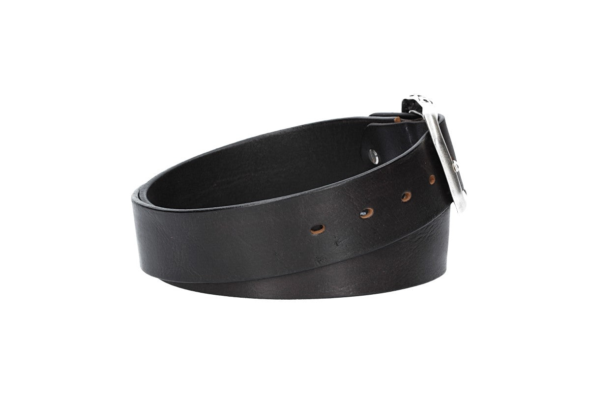 Ledergürtel in Schwarz 40mm mit Schmuck-Vollschließe