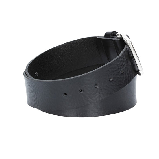 Ledergürtel Kids 30mm in Schwarz mit Dornschließe in Silber - leder-accessoires.com