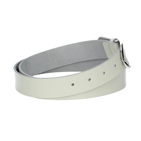 Ledergürtel 30mm in Beige mit Dornschließe in Silber - leder-accessoires.com