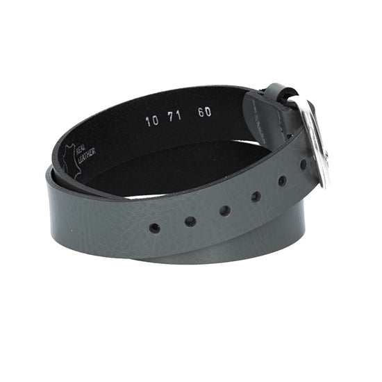 Ledergürtel Kids 25mm in Grau mit Schließe in Silber - leder-accessoires.com