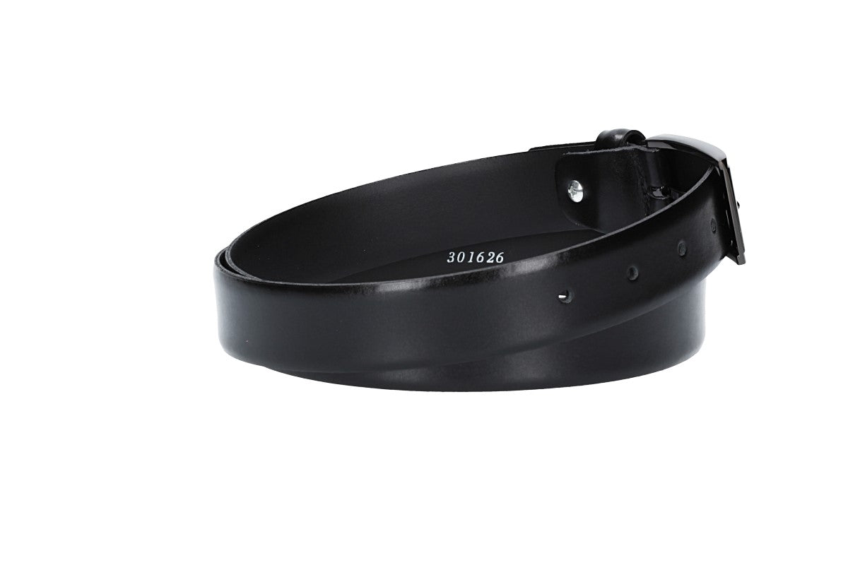 Herren-|Anzugsgürtel 30mm in Schwarz mit Dornschließe im Bicoloreffekt