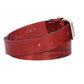 Hochwertiger Ledergürtel 35mm in Rot mit rustikaler Schließe in Silber