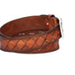 Jeansgürtel 40mm in Cognac mit Rautenprägung und Dornschließe