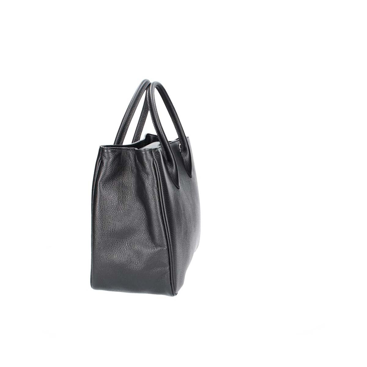 Kurzgrifftasche in Schwarz aus Leder