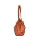 Schultertasche in Cognac aus Leder