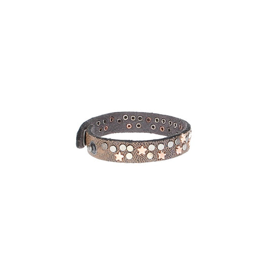 Armband  Bunt|Metallic mit  Sternen aus Leder - leder-accessoires.com
