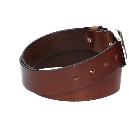 Ledergürtel Light Brown 40mm mit Dornschließe in Silber - leder-accessoires.com