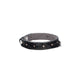 Armband mit Fell und Sternnieten in Schwarz aus Leder