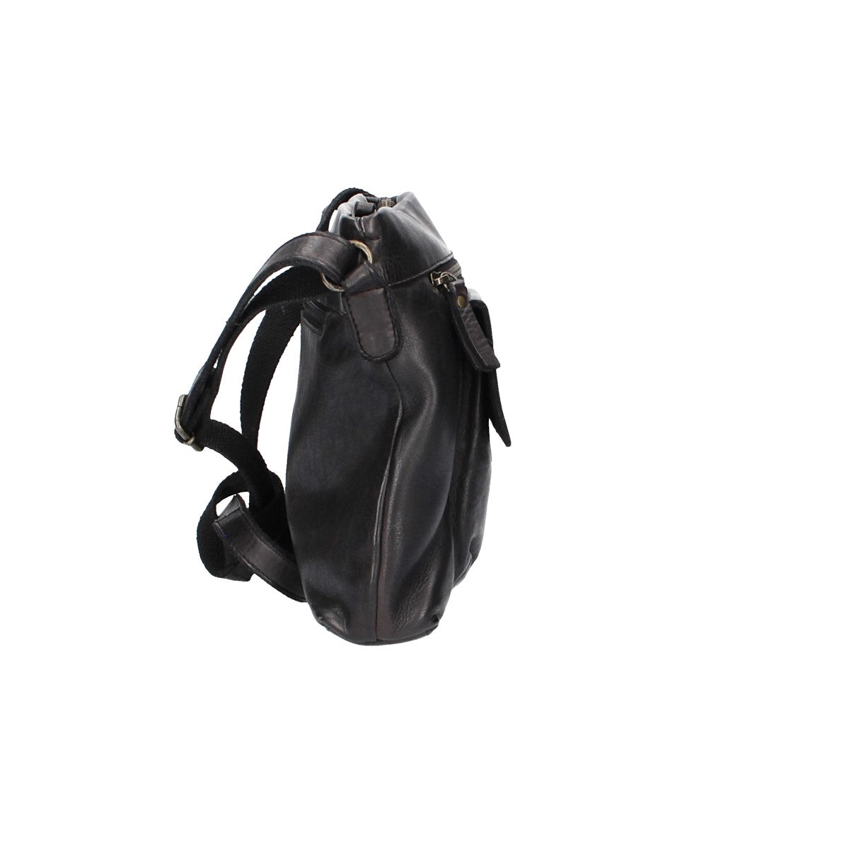 Schultertasche in Schwarz mit Vortasche